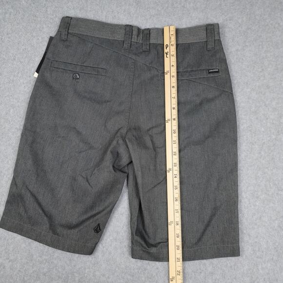 NWT Volcom Mens 29 Charcoal Gray Flat Front Chino Golf Shorts - Picture 13 of 15